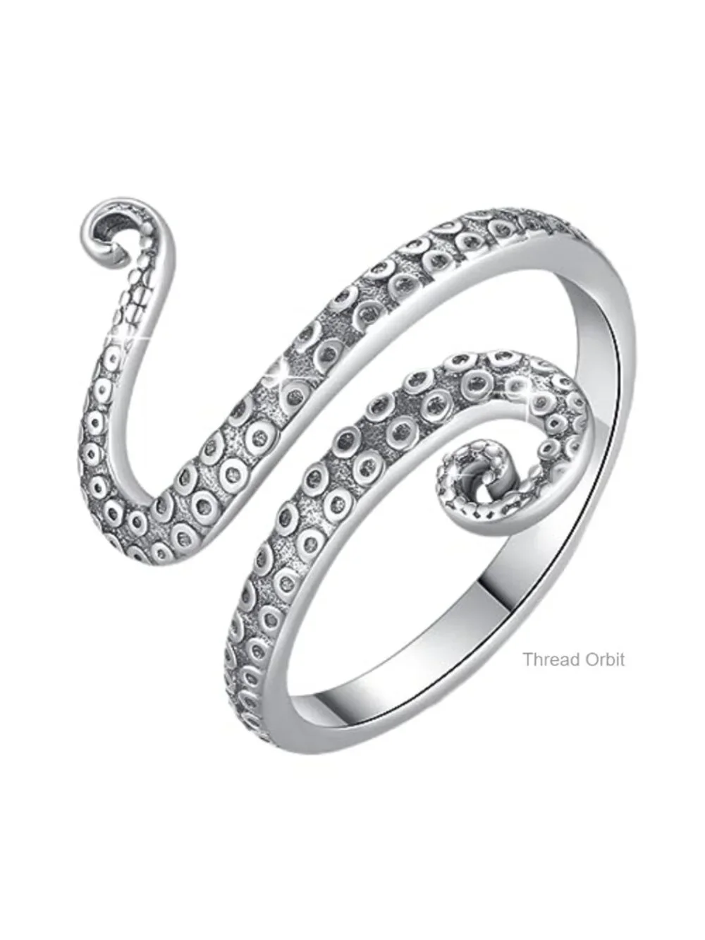 S925 Sterling Silver Adjustable Open Stacking Ring - Hypoallergenic
